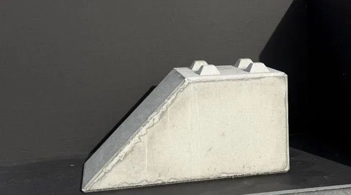 45 degree angled standard concrete block
